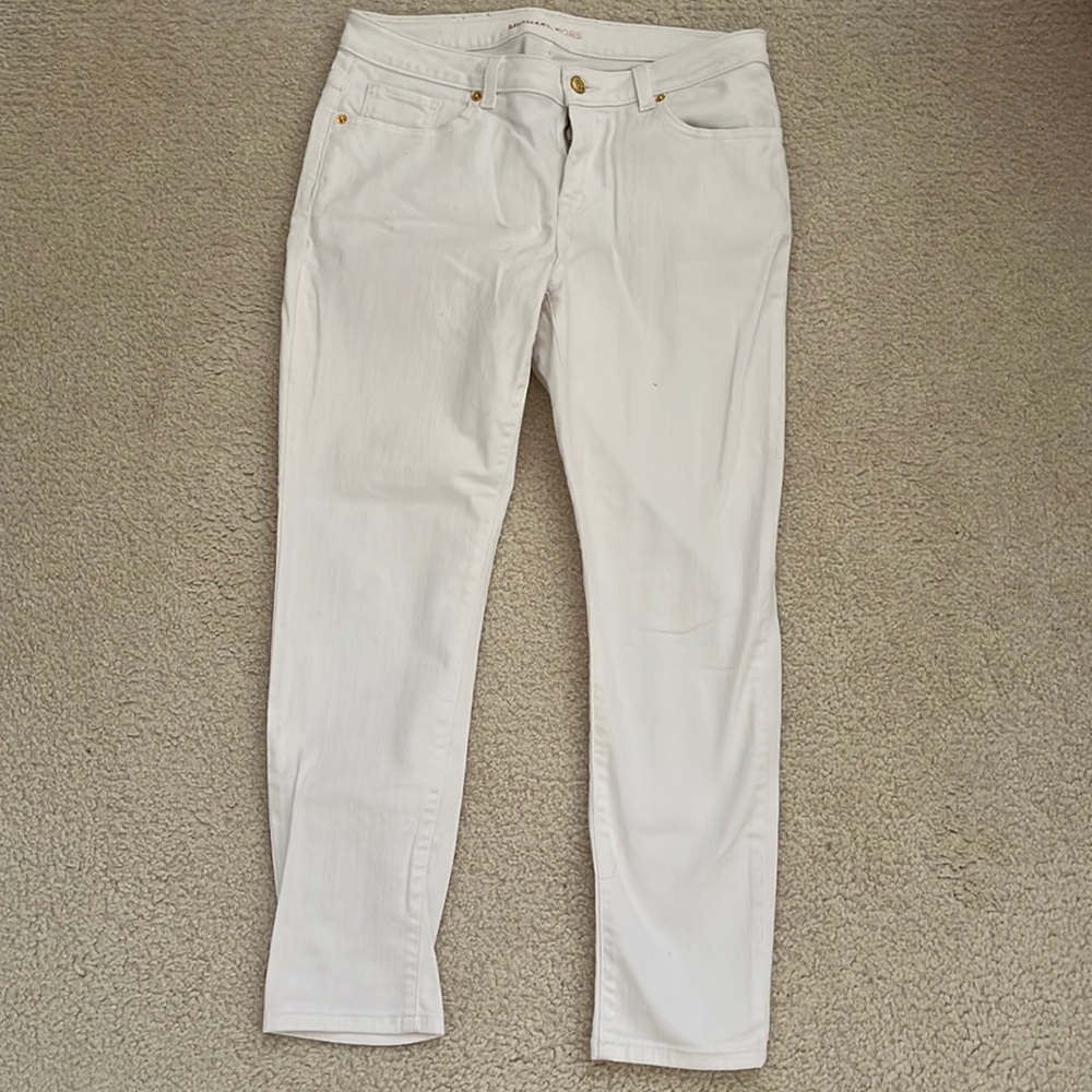Michael Kors white skinny jeans